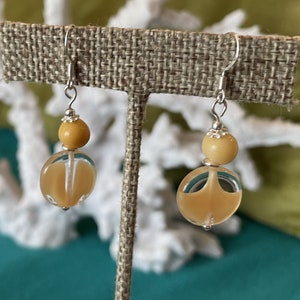 Golden Dangles with sterling silver findings