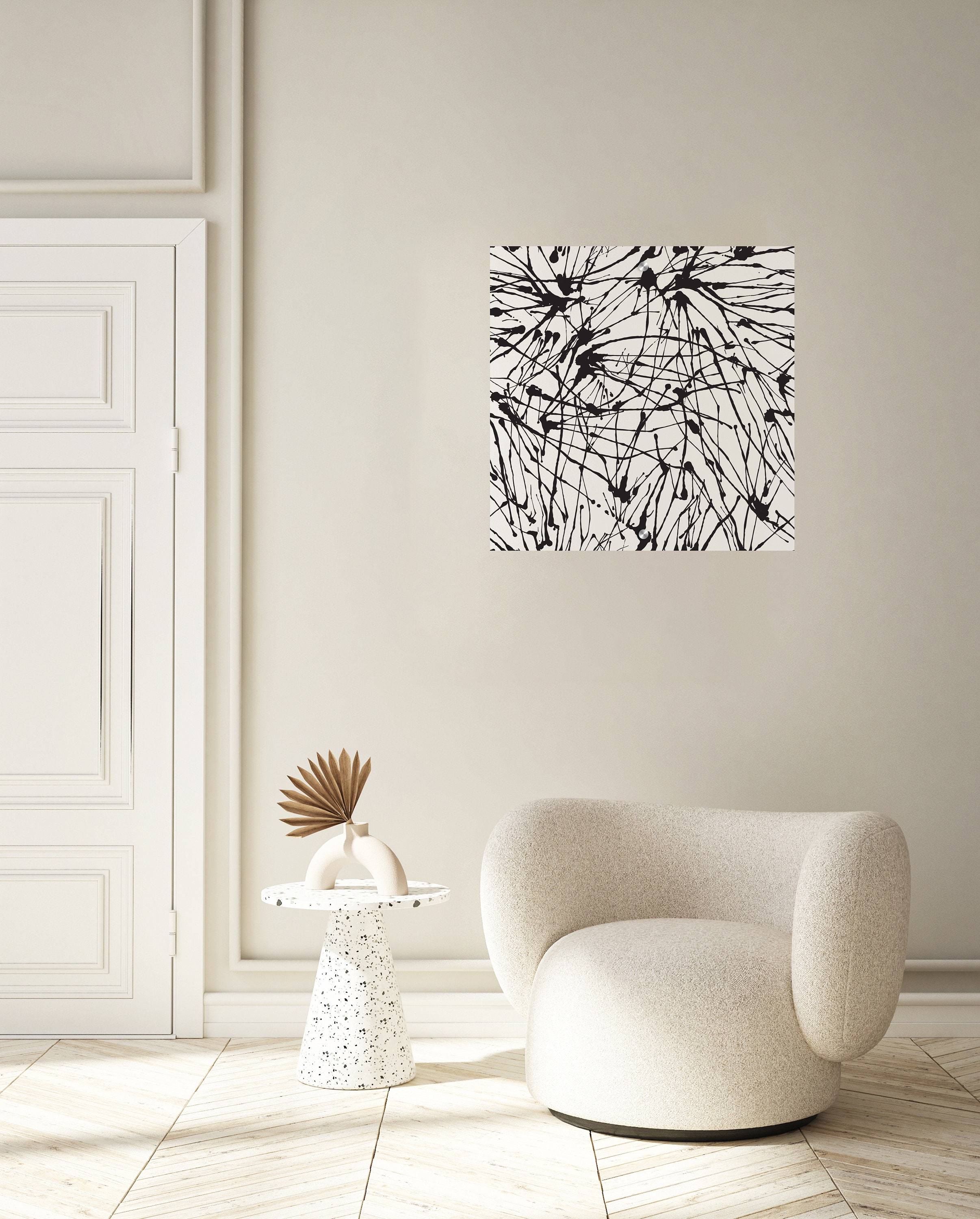 Lot De 2 Panneaux Muraux Géométriques – Déco Mid Century Moderne – CroBlissful