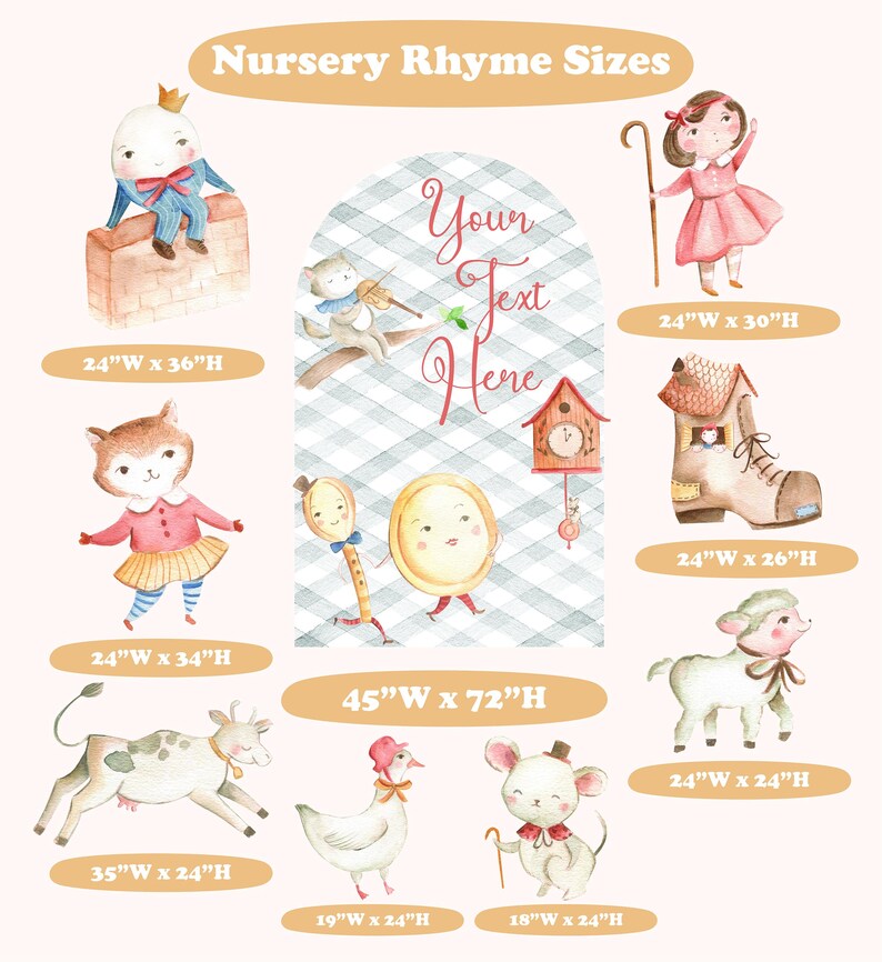 Nursery Rhymes Cutout, Storybook Baby Shower, Gender Neutral ...