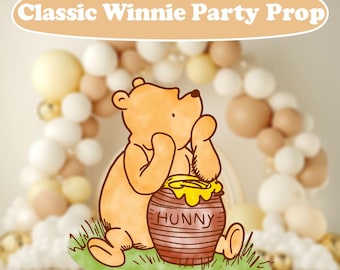 Accesorio clásico para fiesta de Winnie the Pooh, decoración para baby shower de Winnie the Pooh, recortes, letrero para césped, decoración de cumpleaños, fiesta de osos de miel, primer cumpleaños