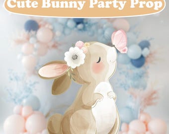 Cute Bunny Cutout, Baby Shower Decor, Gender Reveal Decoration, Easter Bunny, Cute Rabbit, Birthday Decor,Floral Bunny,Peter Rabbit Backdrop