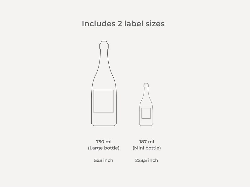 Editable Champagne Bottle Labels Bridal Shower Mini Champagne Etsy