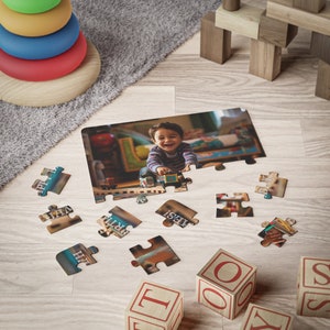 Personalisierte Kinder Fotopuzzle, 30 Teile, benutzerdefiniertes Foto und Text, 11 &quot;x 14&quot;, große Teile | Geschenk für Kind, Kinderspielzeug, Geburtstagsfeiertagsgeschenk