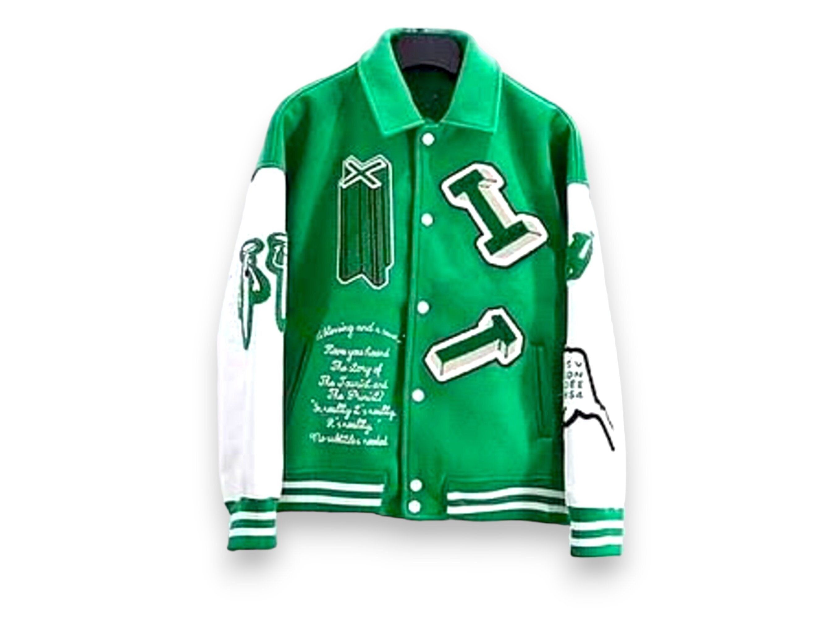 Green Varsity Louis Vuitton Letterman Jacket - Jackets Expert