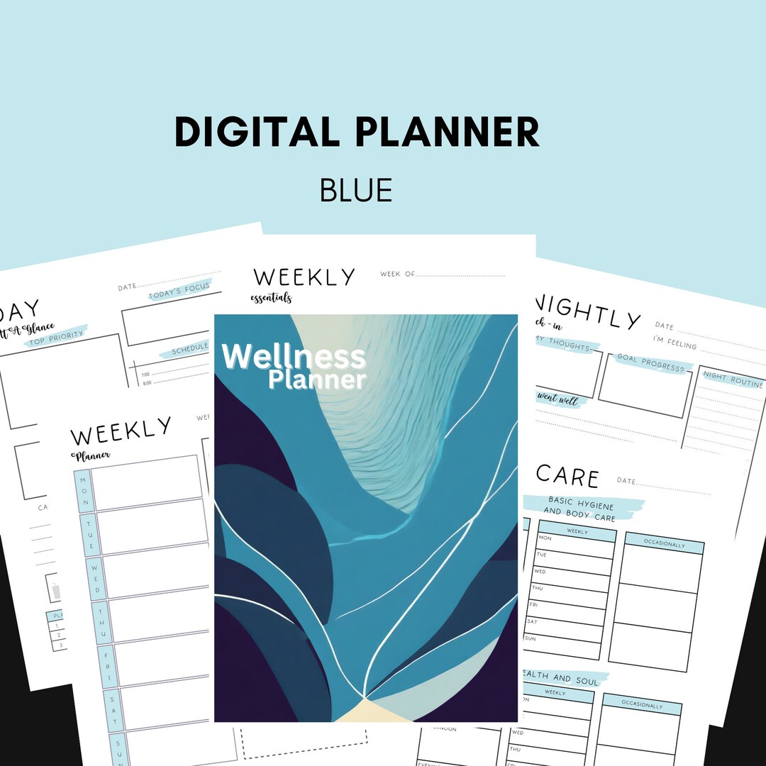 Printable Wellness Planner - Weekly & Daily Planning, Self-care ...