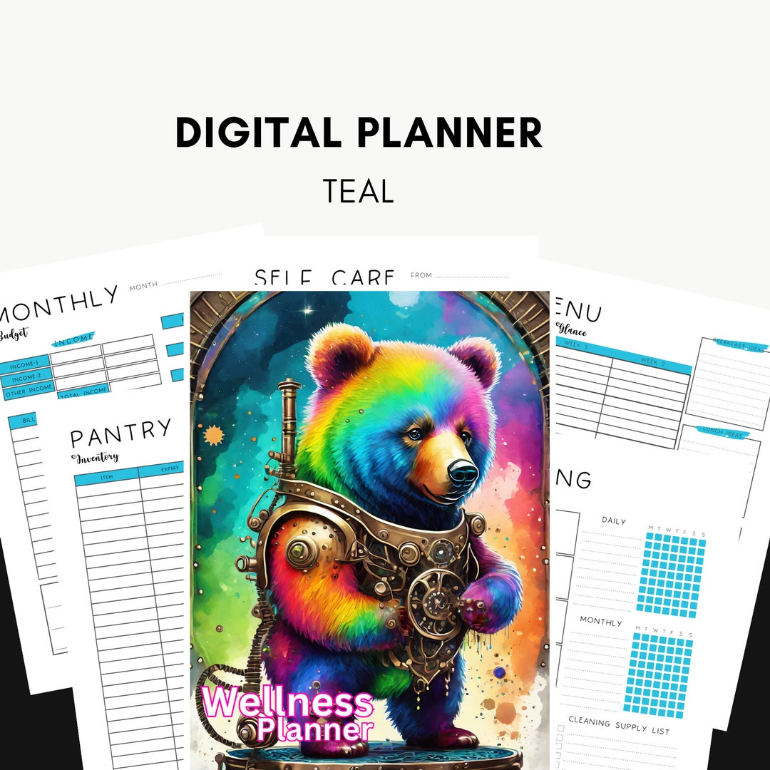 Printable Wellness Planner Weekly & Daily Planning, Self-care, Fitness ...
