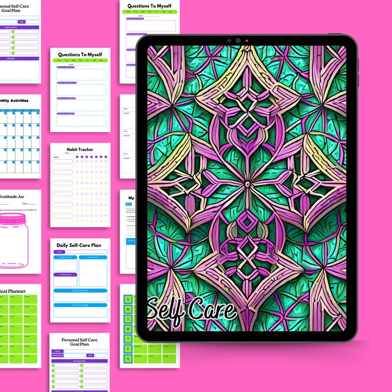 Mindfulness and Self Care Printable Planner, Daily Reflection Tracker ...