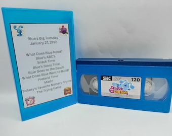 2002 Blues Clues Telling Time With Blue VHS Play Along With Blue