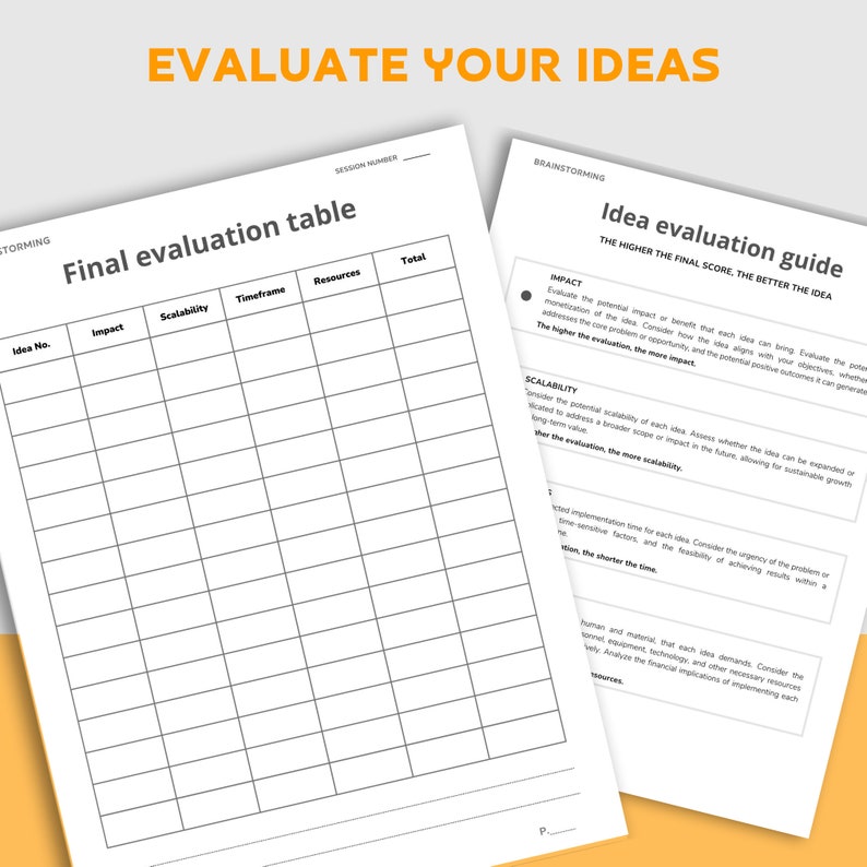 Printable Brainstorm Template | Product Idea Brainstorming Sheets ...