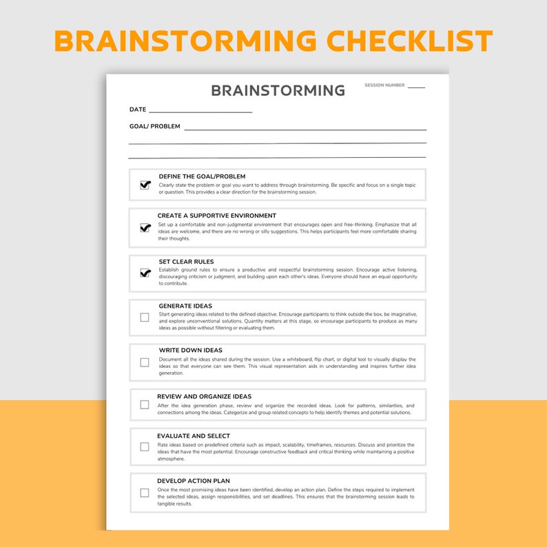Printable Brainstorm Template Product Idea Brainstorming Sheets Ideas ...