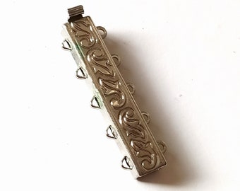 Bar-shaped 5-row clasp for bracelet