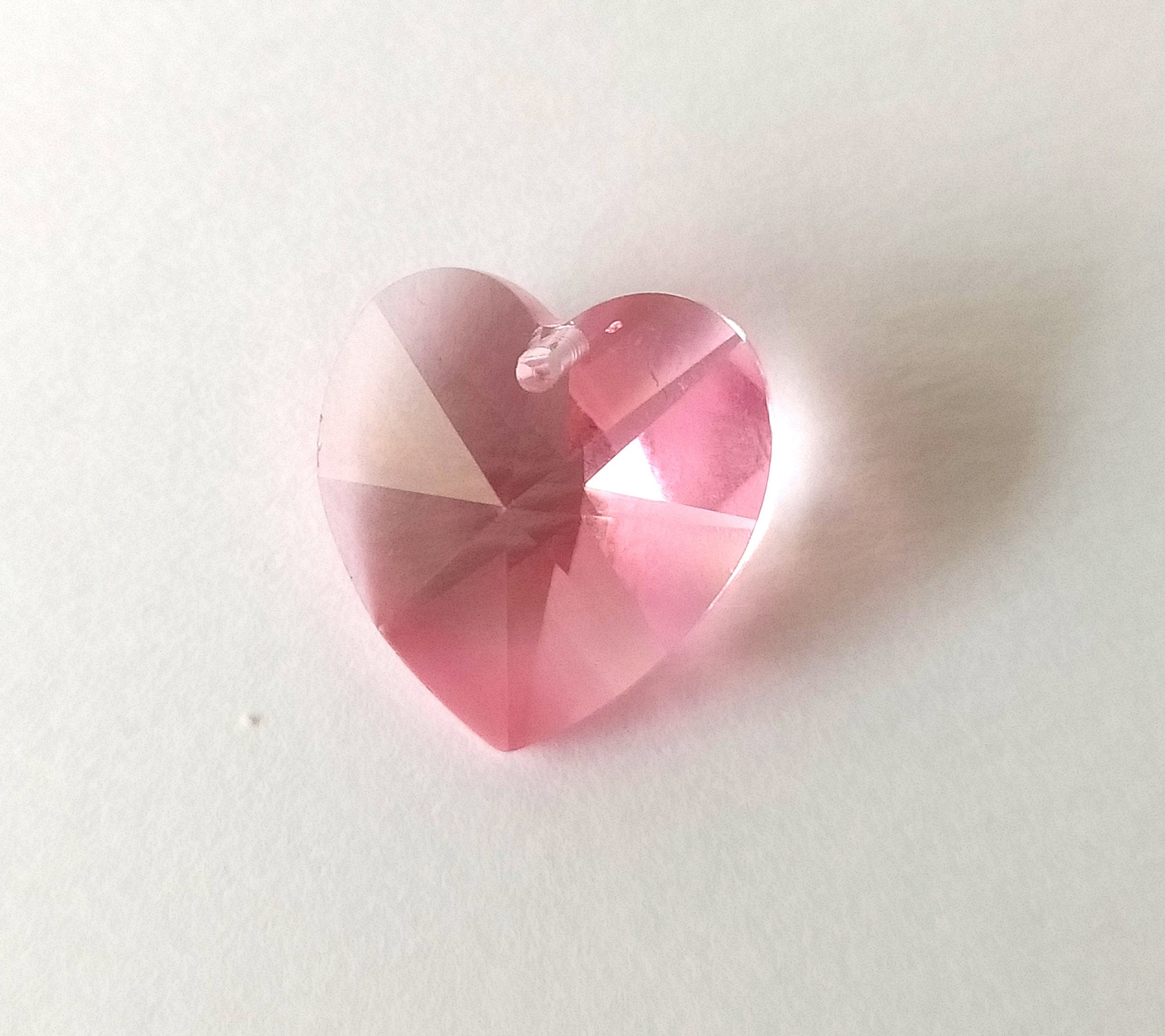Sienna Glass Freundschafts-Herz (pink) – Handgeblasenes Glas Mit Schimmernder Oberfläche, In Geschenkbox