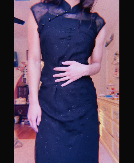 qupao long black dress - image 10
