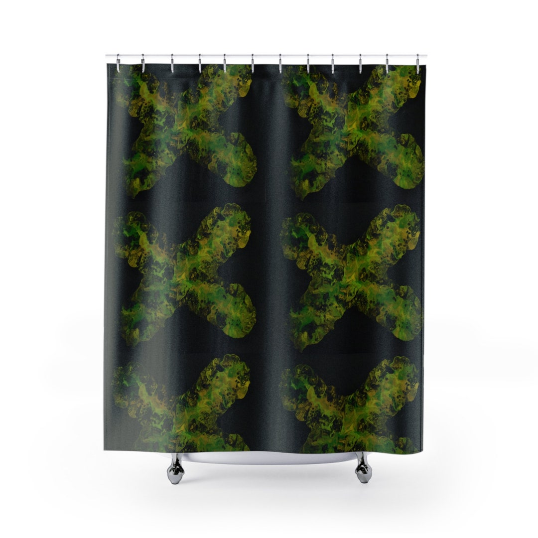 Shower Curtain Abstract Art Jamaica Flag Bathroom Decor Makes Etsy