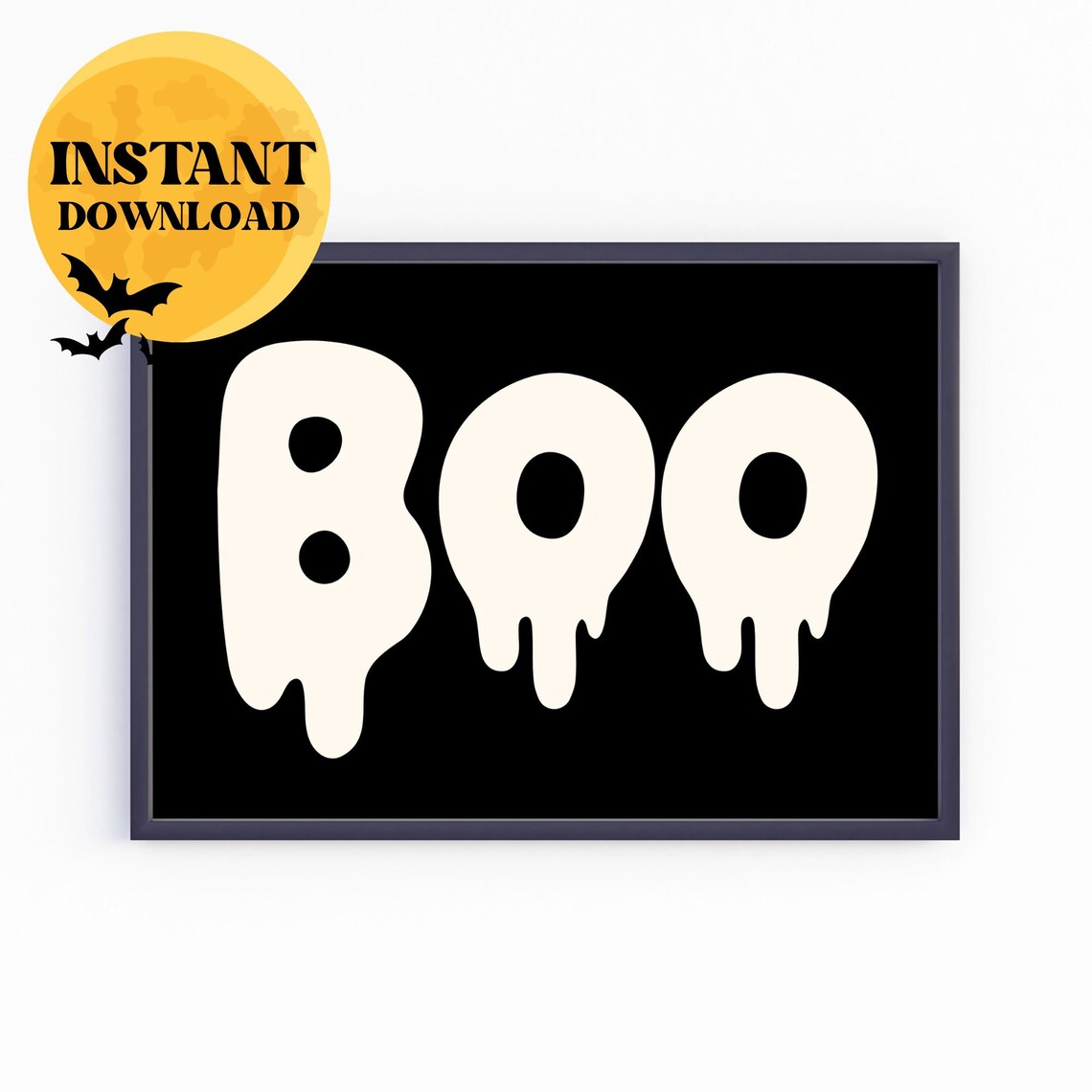 Boo Typography Wall Art | Halloween Printable, Typography Poster ...
