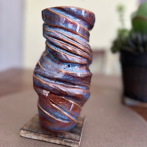 Hand Made Abstract Vase, Surreal Modern Decor, Minimalist, Abstract Vase, Ceramic Vessel, Home Decor, Design Vase, Unique Ceramic Vase