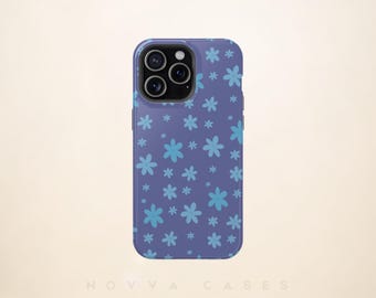 Blue Daisy Floral Phone Case: Sleek Protective Design
