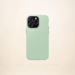 Mint Green Impact Resistant Phone Case: Sleek iPhone & Galaxy Protection
