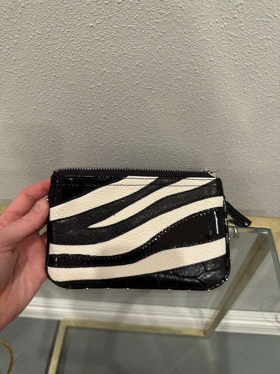 Vintage Brighton Zebra Pattern Leather Wallet - image 3