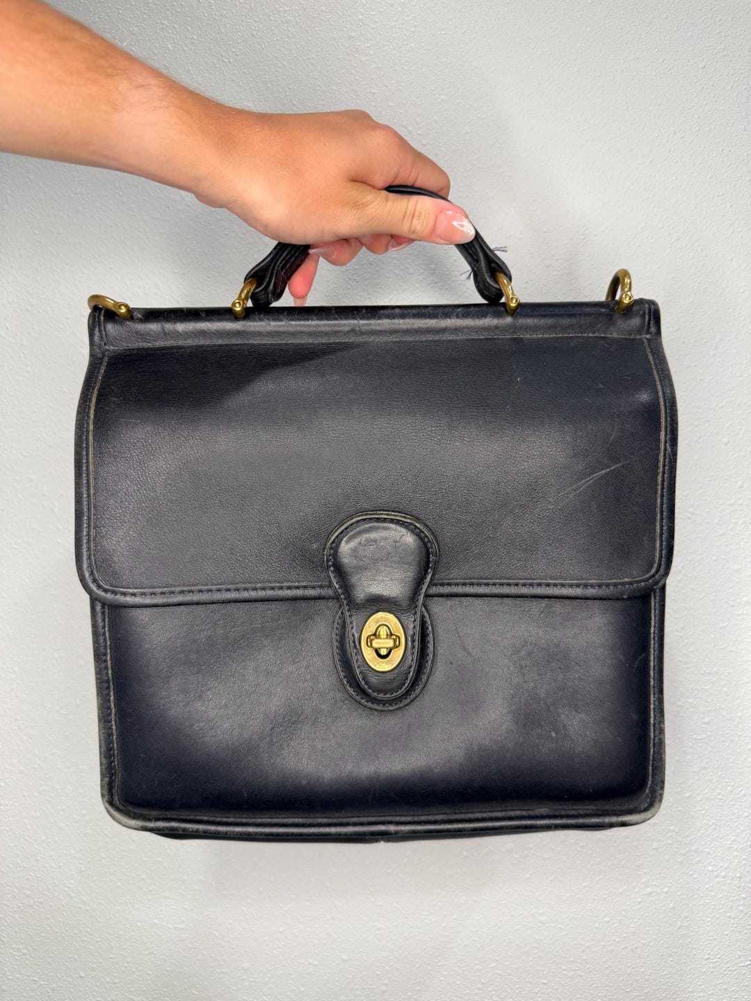 Vintage Coach 9927 Black/ Navy Willis Crossbody Bag - Etsy