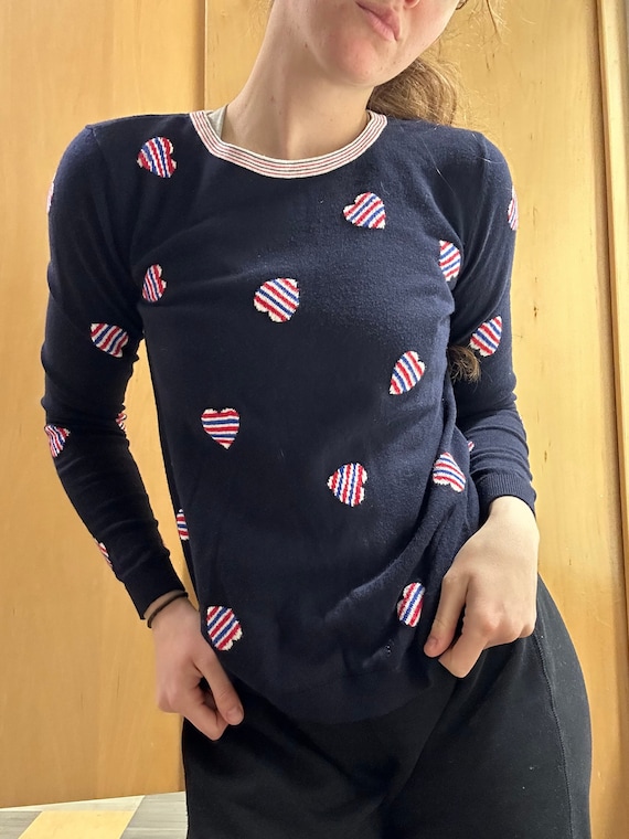 Women’s Navy Valentine-themed Sweater