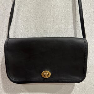 Vintage Coach Black NYC Dinky Penny Pocket Bag