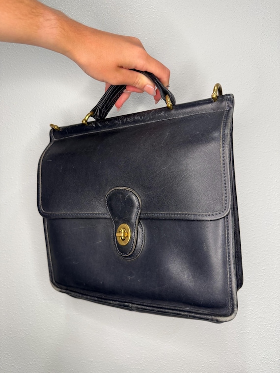 Vintage Coach 9927 Black/ Navy Willis Crossbody Bag - Etsy