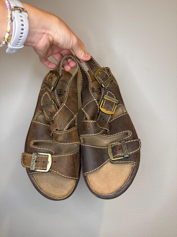 Vintage Ladies Brown Platform Dr. Martens Fisherman Sandals  display picture 3