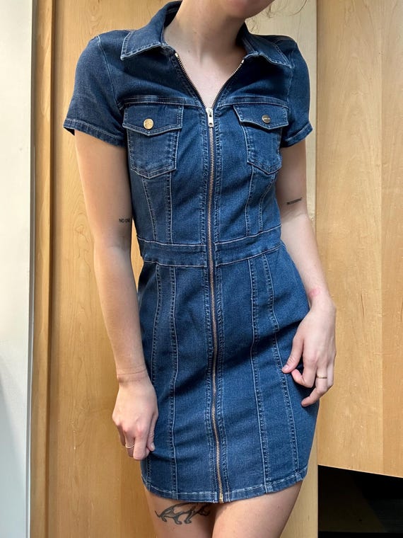 Women's Large 'guess' Denim-like Dress - Etsy