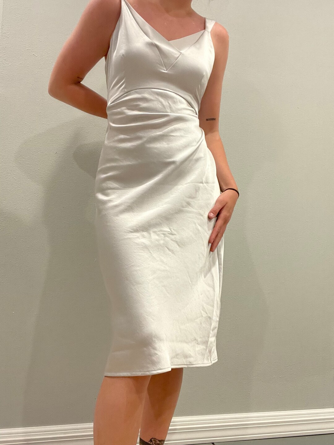 Vanthe silver Fringe Elegance Midi Dress