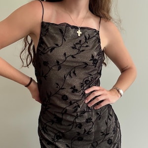 Vintage Ladies ‘Rampage’ Black Floral Maxi Dress