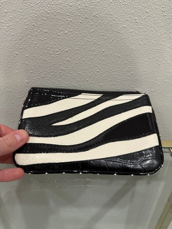 Vintage Brighton Zebra Pattern Leather Wallet - image 2