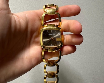 Gucci G Brown Dial Gold-tone Ladies Watch