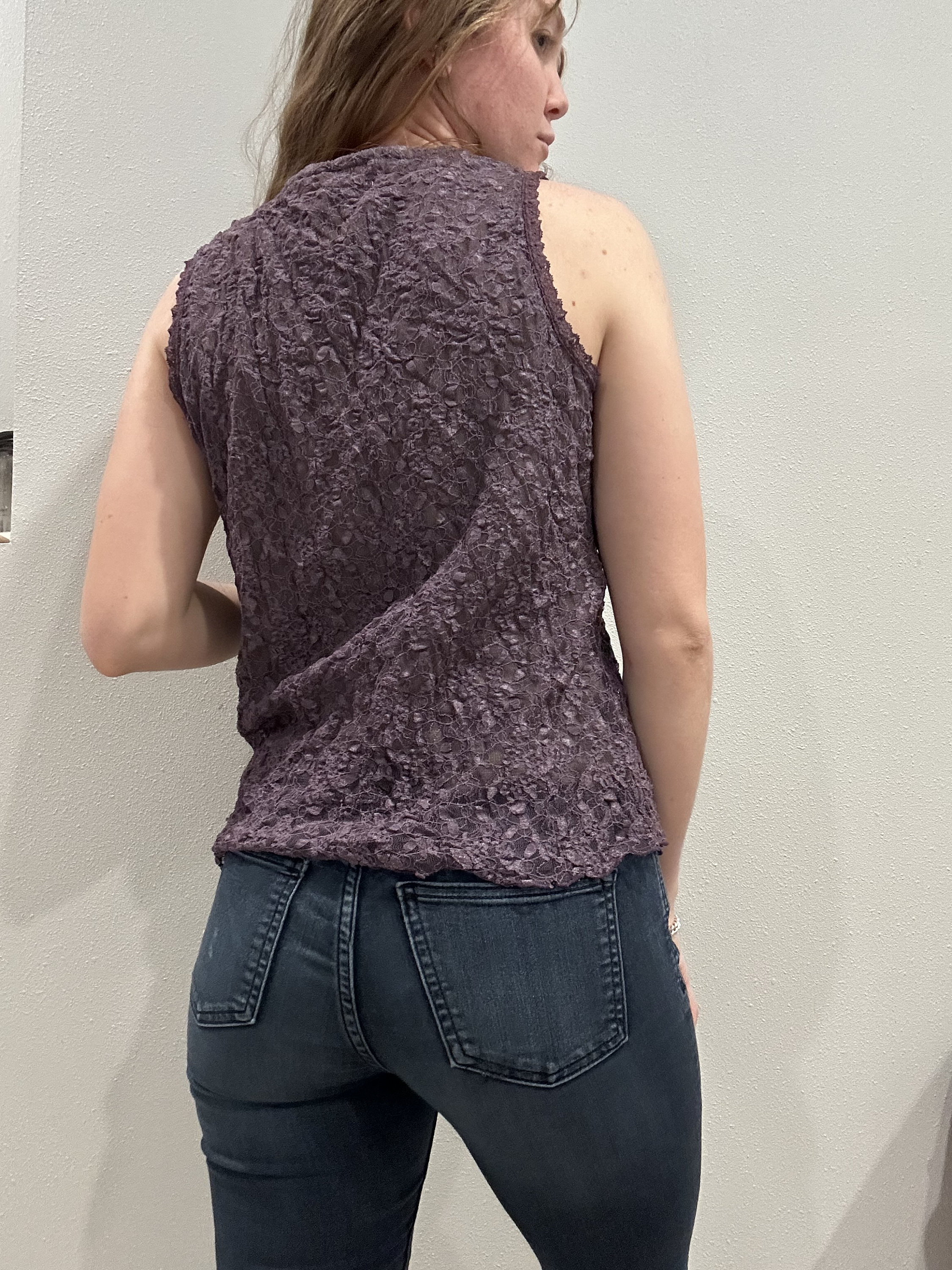 Vintage Women's Y2K Purple Lace Tank Top - Etsy