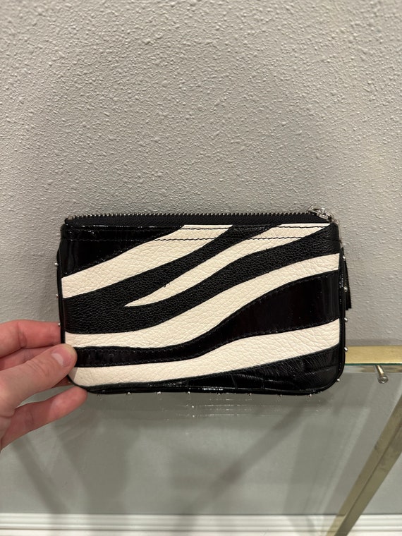 Vintage Brighton Zebra Pattern Leather Wallet