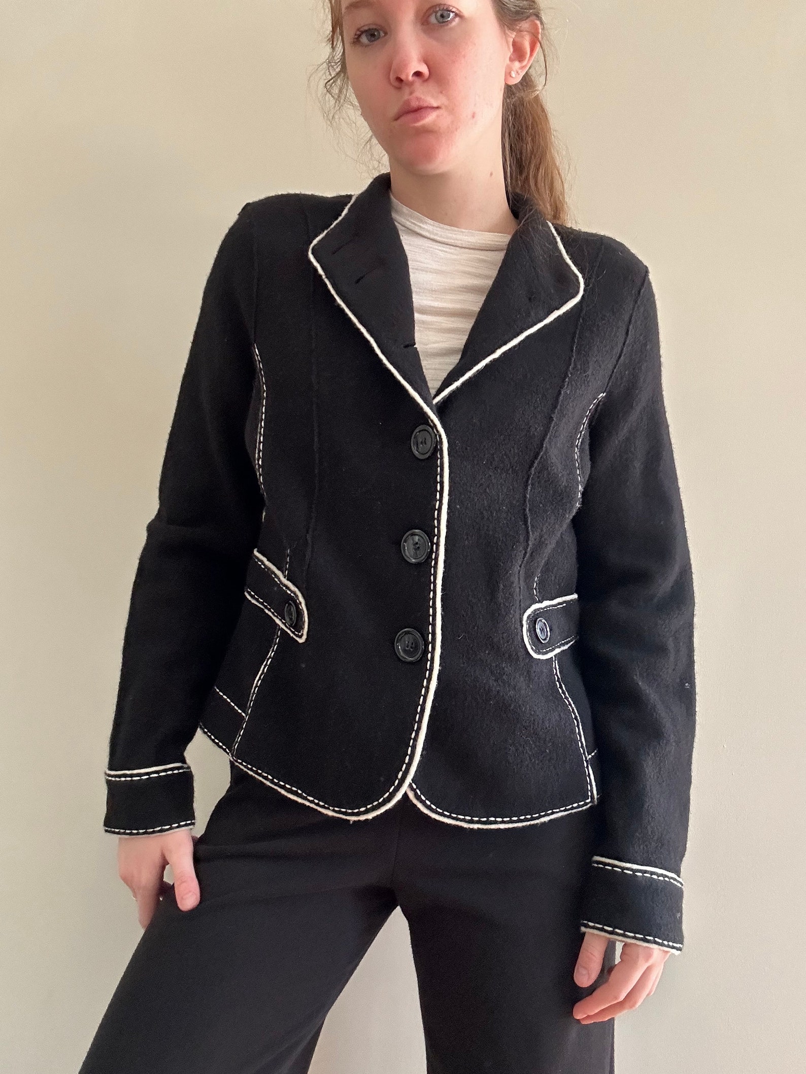 Tan Merino Wool Blazer