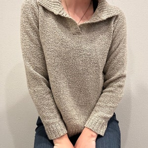 Vintage Frauen Creme Heather Pullover