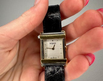Vintage Ladies Wittnauer by Longines 9800 Gold Plated Two Tone Quartz Watch
