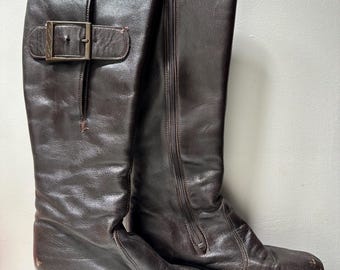 Vintage Women’s Brown Platform Chunky Boots Size 8