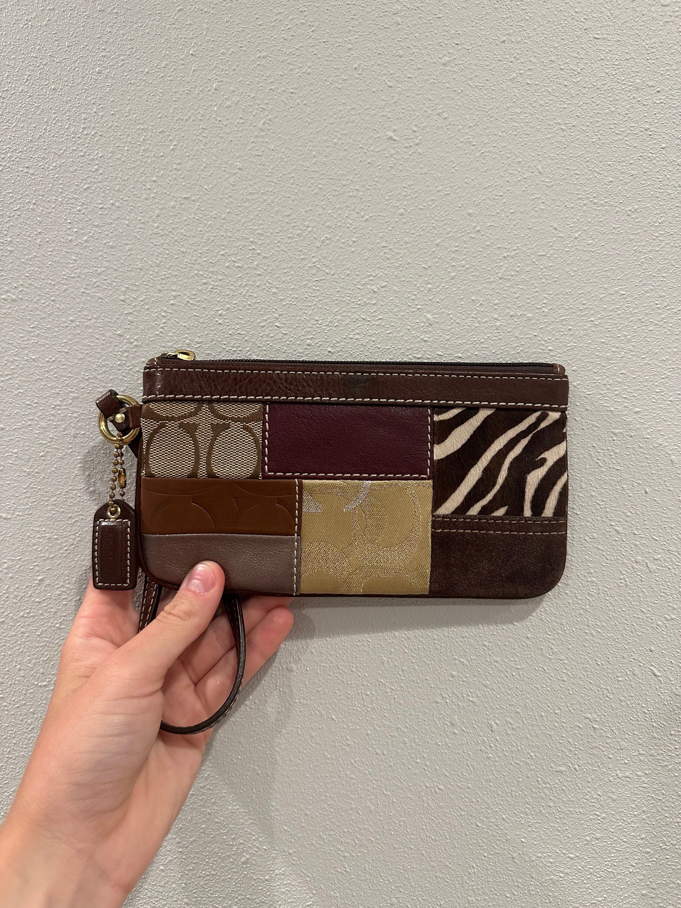小物 Vintage Coach Patchwork Fold Wallet Vintage Coach Patchwork Wristlet - Etsy