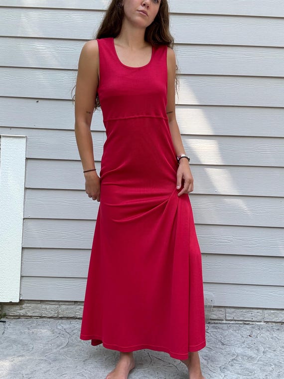 open lace back dress PORTER Liz Claiborne Red Western Silk Dress Size 4 main image 0