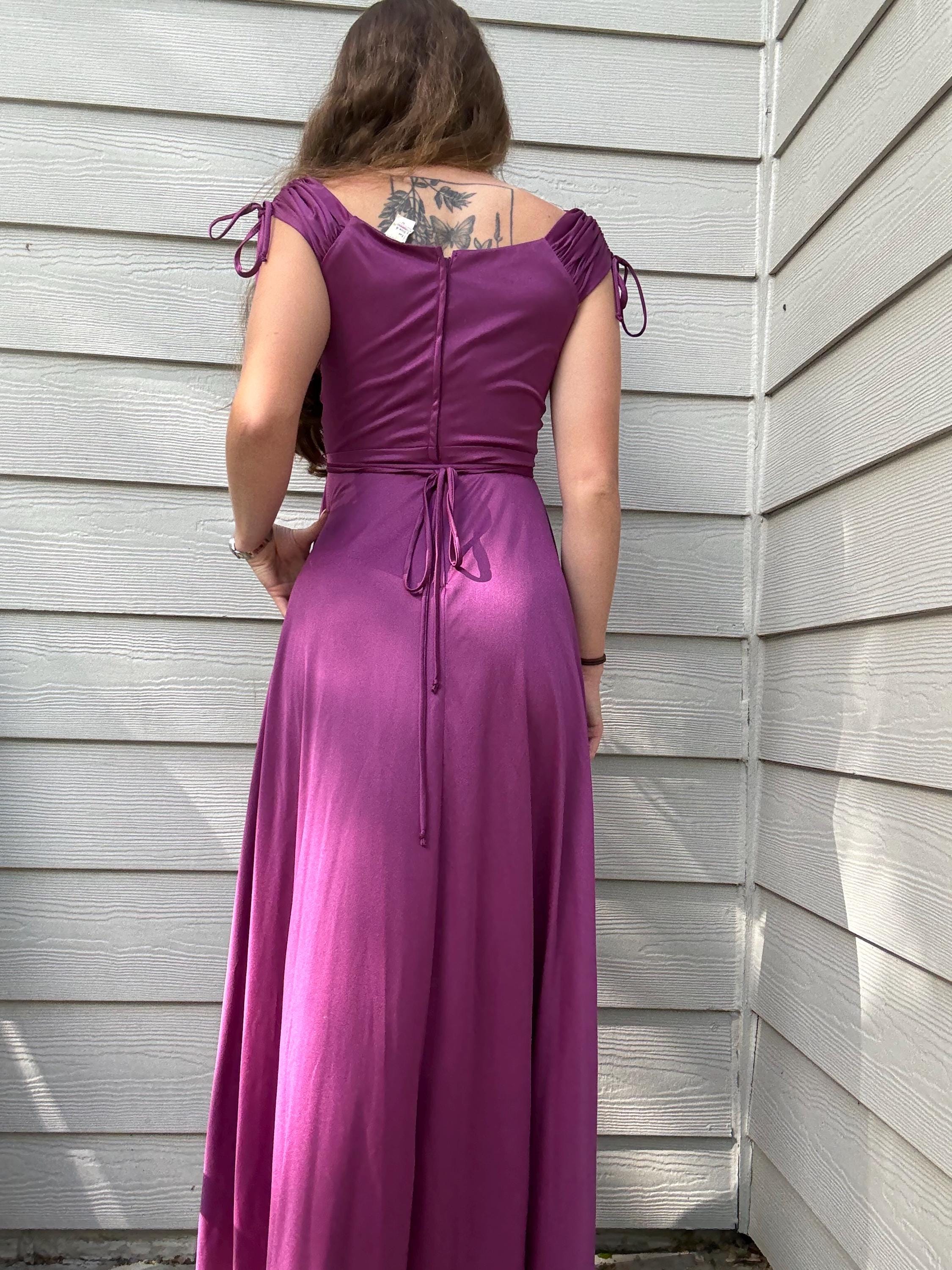 penneys ladies dressing gowns Vintage 'JC Penney' Purple Maxi Dress GSD411052