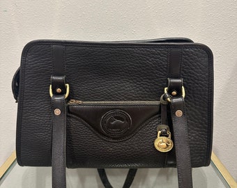 Vintage Black Leather Dooney & Bourke Shoulder Bag
