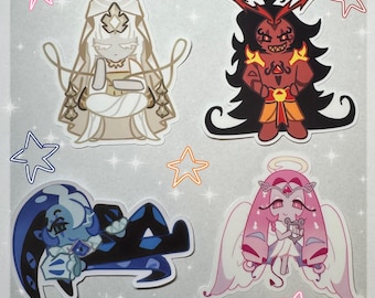 CookieRun Kingdom stickers | Shadow Milk, Mystic Flour, Burning Spice, Eternal Sugar