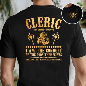 Cleric DnD Shirt: Divine Champion RPG T-Shirt