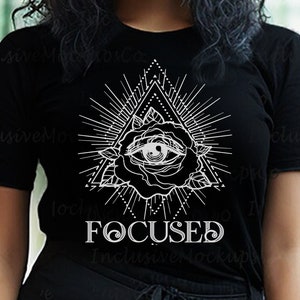 Third Eye Focused Tshirt, Mystical Graphic Apparel, Witchy Clothing, Spiritual Art, All Seeing Eye Birthday Party Gift, Third Eye, Aesthetic