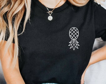 Upside Down Pineapple T- shirt, Swingers Lifestyle Graphic Apparel, Orgy Sex Art, Swinger Party Gift, Hot Wife Kinky Clothing, IYKYK