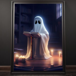 Leben Rückblick Geist Poster, gruseliges Gespenst Wandkunst, gruseliges Gespenst Wohndekor, gruseliges Gespenst Digitaldruck, Geister Liebhaber Geschenk, Paranormal, Halloween