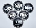 Focal Length Identification Sticker Labels for Panasonic S prime lenses ( 18, 24, 35, 50, 85mm, and 100mm )