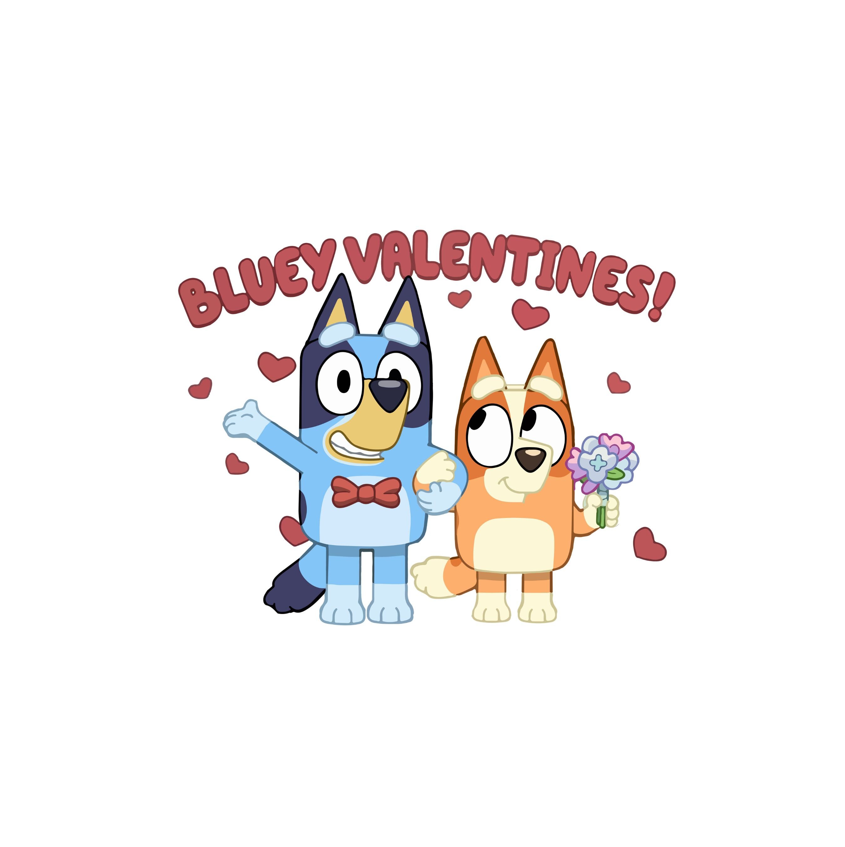 Bluey Valentine's Day Png Bundle - Etsy